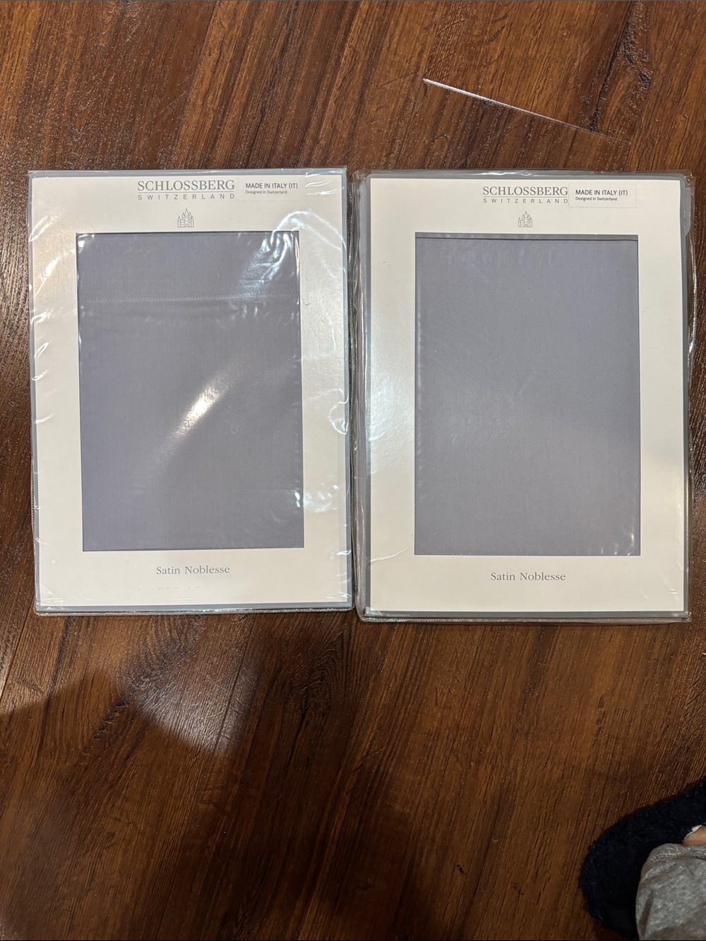 Schlossberg Satin Noblesse Sheets FLAT & FITTED - Acier KING SIZE BRAND NEW